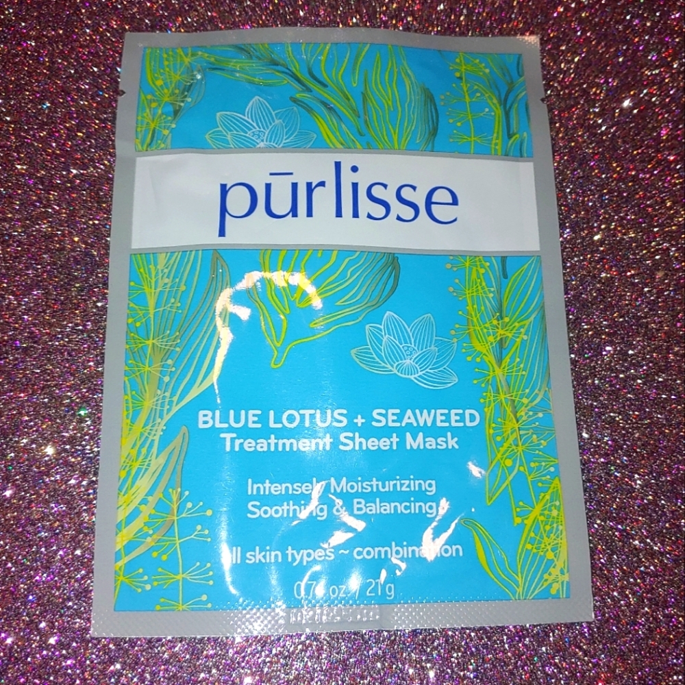 $5 BLUE LOTUS + SEAWEED TREATMENT Sheet Mask Purlisse